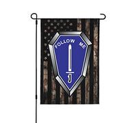 Polyester Drapeaux De Cour 30X45Cm École D'Infanterie De L'Armée Américaine « Suivez-Moi » Drapeau Extérieur Élégant Drapeau De Noël Pour Fête, Saisons, Cour