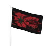 Polyester Drapeaux Personnalisé 90X150Cm Aigle Du Maroc Pirate Drapeau Couleurs Vives Drapeau De Jardin Pour Décoration D'Halloween, Décoration D'Intérieur, Cadeau D'Anniversaire
