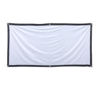 Polyester Écran de Projection Clips Métalliques 70 Pouces Pliable | Face Avant et Arrière, Bord Noir Absorbant la Lumière, Installation Rapide, pour Mur, Crochets et Œillets