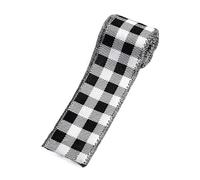 Polyester, Iron Wire Ribbon Black And White | 455cm Seasonal Home Decor, Garland Winding Trim Ribbons For Mantelpieces Art Teachers Enthusiasts Party Favors Scrapbooking Bow Making Interior Designers