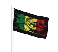 Polyester Pirate Drapeau 90X150Cm Aigle Du Sénégal Drapeau De Jardin Résistant À La Décoloration Uv Drapeaux Personnalisé Pour Festival, Jardin, Décoration D'Halloween