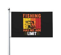 Polyester Pirate Drapeaux 90X150Cm La Pêche N'A Pas De Limite D'Âge Drapeau De Jardin Résistants Aux Intempéries Drapeau Personnalisé Pour Terrasse, Cadeau De Noë, Cadeau D'Anniversaire