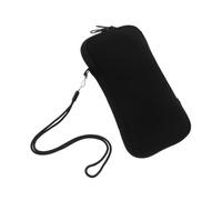 Polyester Pochette Menstruelle avec Fermeture Éclair Noire Portable | Discrète et Compacte, Coutures Renforcées, Doublure Lisse, pour Salles de Sport et Sanitaires Partagés