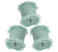 Polyester Ruban Décoratif de Mariage Rouleaux 5 M, 3 Rouleaux | Franges Faites Main, Aspect Vintage Soigné, pour Bouquets, Loisirs Créatifs, Scrapbooking et Emballage