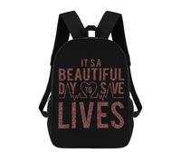 Polyester Sac À Dos d'affaires C'est Une Belle Journée pour Sauver des Vies Sac À Dos De Voyage Portable Sacs À Dos pour Trekking, Loisir, Voyage, 42X32X14Cm