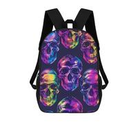 Polyester Sac À Dos d'affaires Crâne LGBT Arc-en-Ciel Gay LGBTQ Sacs D'École Loisir Imperméable Cartable Scolaire pour Gym, Trekking, Voyage, 42X32X14Cm