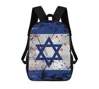 Polyester Sacs À Dos Drapeau Vintage D'Israël Et des États-Unis Sac À Dos De Voyage Grande Capacité Sacs D'École Loisir pour Trekking, Voyage, Bureau, 42X32X14Cm