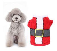 Polyester Santa Father Christmas Pattern Soft Comfortable Pet Clothes Festival Clothing Apparel Supplies for Dogs Cats (XS)