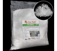 Polyfibre by Tecno Prodist, fibres pour béton, mortier ou platre, polypropylène (PP) - Renfort et résistance, éviter la fissuration - Rapide et dispersion homogène du mélange (1 sac 500 g x 12 mm)
