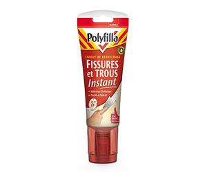 POLYFILLA Enduit de Rebouchage Fissures et Trous Instant - Sec en 1 heure - Intérieur et Extérieur - Pâte 330g