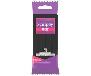 Polyform Pâte polymère Premo Sculpey 8 oz, noire, paquet de 1, Noir