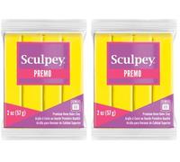 Polyform Pate Sculpey Premo 56 grs Jaune Fonce (Lot de 2)