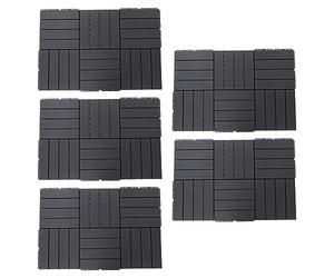 PolyGen 30Pcs Interlocking Drainage Tile with Quick Connect Design for Indoor and Outdoor Spaces, Durable Outdoor Floor Tiles with Airflow Grid, 12x12 inch