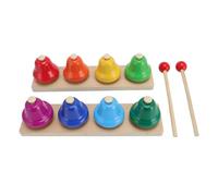 PolyGen Bell Jouet d'instrument à Percussion avec Design Portable pour Cours de Musique en Groupe, Cloches Musicales colorées à 8 Notes pour introduire Une diversité de Sons