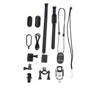 PolyGen Caméra de Casque avec Grand Angle de 120 degrés, vidéo 4K 30FPS, Une Petite caméra d'action avec Enregistrement Pendant Le Chargement et Transfert d'application pour Les (Noire)