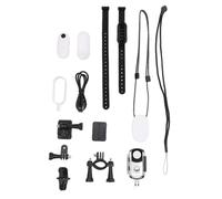 PolyGen Caméra de Casque avec Grand Angle de 120 degrés, vidéo 4K 30FPS, Une Petite caméra d'action avec Enregistrement Pendant Le Chargement et Transfert d'application pour Les (Blanche)