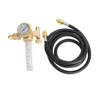 PolyGen CGA580 Régulateur d'argon avec débit 0-60 SCFH, entrée 3000 psi, corps en laiton, régulateur de gaz de soudage pour bouteilles d'argon, d'azote et d'hélium