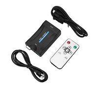 PolyGen Convertisseur VGA vers SCART pour TV connectant des Ordinateurs Portables à des écrans Plus Anciens, Un Adaptateur VGA vers SCART USB Remote prenant en Charge Les Normes