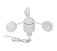 PolyGen Coupe-vent pour compteur météo avec conception à 3 coupelles, connecteur RJ11, capteur de mesure de vitesse anémomètre, construction ABS pour le remplacement de