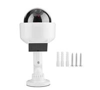 PolyGen Fausse caméra à énergie Solaire pour la Dissuasion des propriétés, Une caméra factice intérieure et extérieure avec LED Clignotante simule Une véritable caméra LED CCTV