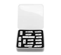 PolyGen Kit de 16 pièces de garniture de bouton de climatisation, ensemble d'autocollants de commande AC en alliage d'aluminium argenté, décoration de bouton de console compatible