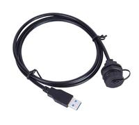 PolyGen Kit de Port USB à Montage encastré pour Voiture, Un câble d'extension USB résistant aux intempéries avec Prise mâle à Femelle pour l'intégration de Tableau de Bord de