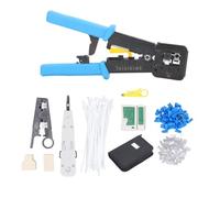 PolyGen Kit d'outils de sertissage RJ45 avec pince à sertir Ethernet en acier à outils et testeur de réseau pour connecteurs RJ45/CAT6/CAT5E pour l'assemblage et la maintenance de