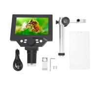 PolyGen Microscope à Monnaie avec écran LCD de 5,5 Pouces, grossissement 1000x, résolution Photo de 10 MP et 8 lumières LED avec Support PC pour Les collectionneurs