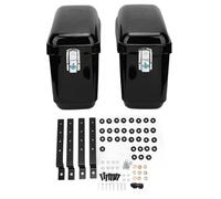 PolyGen Motorcycle Hard Saddlebags Trunk with Keys for Secure Locking for Universal Fit on Most Cruisers 45L Motorcycle Hard Saddle Bags in ABS Plastic