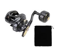 PolyGen Moulinet Baitcaster gaucher avec 12 réglages de freinage magnétique, Rapport de Vitesse 7,2:1, Corps en Alliage d'aluminium et poignée en Carbone, Moulinet de Lancer