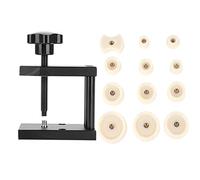 PolyGen Presse à cristal de montre pour usage professionnel, presse à fond de montre à vis avec 12 matrices en nylon assorties, faisant partie d'un kit complet de réparation de