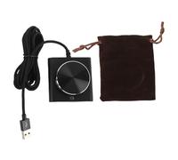 PolyGen Régulateur de volume multimédia avec USB Plug and Play, réglage à 360 degrés, boîtier en aluminium pour PC/ordinateur portable, bouton de contrôle du volume USB