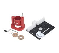 PolyGen Router Lift with 46mm Height Travel for 63.8mm to 65.5mm Motor Diameters, Router Lift Base with Insert Plate for DIY Router Table Building