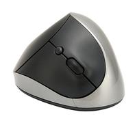 PolyGen Souris Verticale sans Fil avec capteur Optique précis, DPI sélectionnable 800/1600/2400 et Disposition à 6 Touches pour PC et Ordinateurs afin de réduire la Fatigue du (Grise)