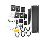 PolyGen Système de crochet mural rotatif pour guitare sur un rail d'épissure en aluminium pour basse, violon, mandoline, un support de guitare organisé pour affichage (Black)
