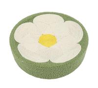 PolyGen Tapis à gratter en sisal pour Chat avec lit Lounge pour la sécurité des Meubles et Griffes, Un griffoir Rond Compact pour Chats d'intérieur (Flower Pattern)