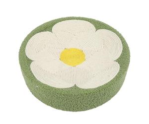 PolyGen Tapis à gratter en sisal pour Chat avec lit Lounge pour la sécurité des Meubles et Griffes, Un griffoir Rond Compact pour Chats d'intérieur (Flower Pattern)