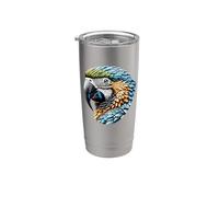 Polygon Art Ara Perroquet Perroquets Gobelet isotherme en acier inoxydable double paroi