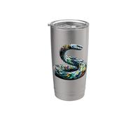 Polygon Art Aspic Charmeur de Serpents Serpents Gobelet isotherme en acier inoxydable double paroi