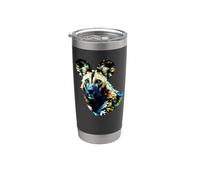 Polygon Art Chien Sauvage d'Afrique Gobelet isotherme en acier inoxydable double paroi