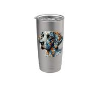 Polygon Art English Pointer Gobelet isotherme en acier inoxydable double paroi