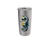 Polygon Art Hippocampe Hippocampes Gobelet isotherme en acier inoxydable double paroi