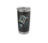Polygon Art Microphone Mic Chanteur Animateur de Podcast Gobelet isotherme en acier inoxydable double paroi