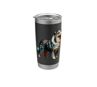 Polygon Art Miniature American Shepherd MAS Gobelet isotherme en acier inoxydable double paroi