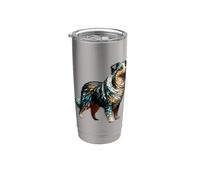 Polygon Art Miniature American Shepherd MAS Gobelet isotherme en acier inoxydable double paroi