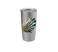 Polygon Art Palourde Cueillette de Palourdes Gobelet isotherme en acier inoxydable double paroi