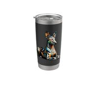 Polygon Art Pharaoh Hound Gobelet isotherme en acier inoxydable double paroi