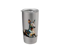 Polygon Art Pharaoh Hound Gobelet isotherme en acier inoxydable double paroi