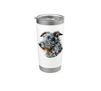 Polygon Art Scottish Deerhound Gobelet isotherme en acier inoxydable double paroi