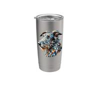 Polygon Art Scottish Deerhound Gobelet isotherme en acier inoxydable double paroi